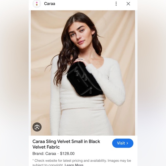 Caraa Sling VelvetSmall in Black - Picture 3 of 10
